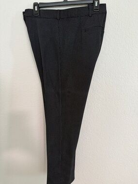 Amanda & Chelsea Black Micro-Check Dress Pants